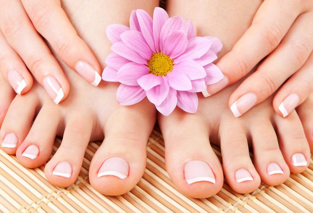 well-manicured toenails